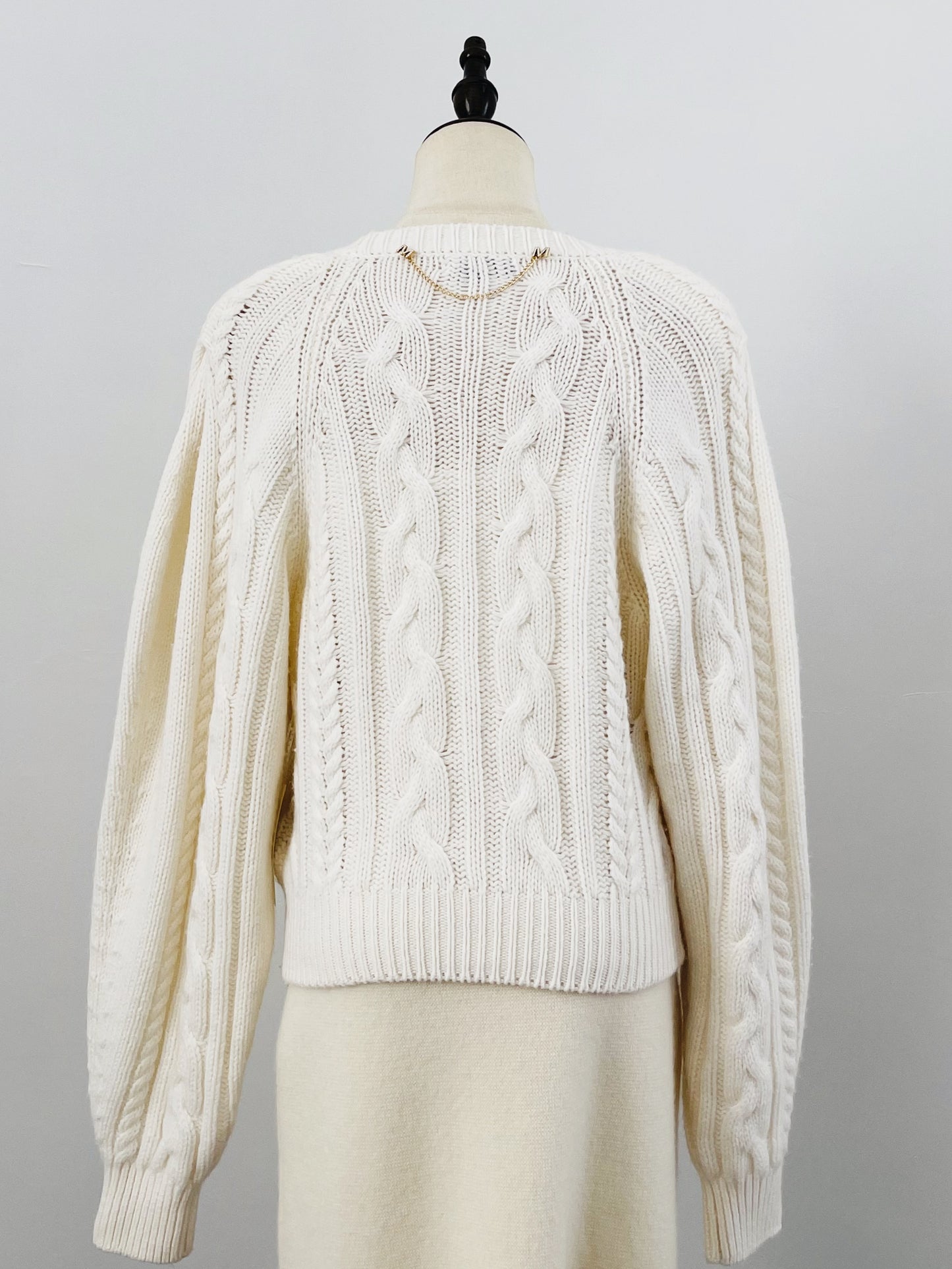 90% Wool 10%Cashmere Cable Knit Cardigan