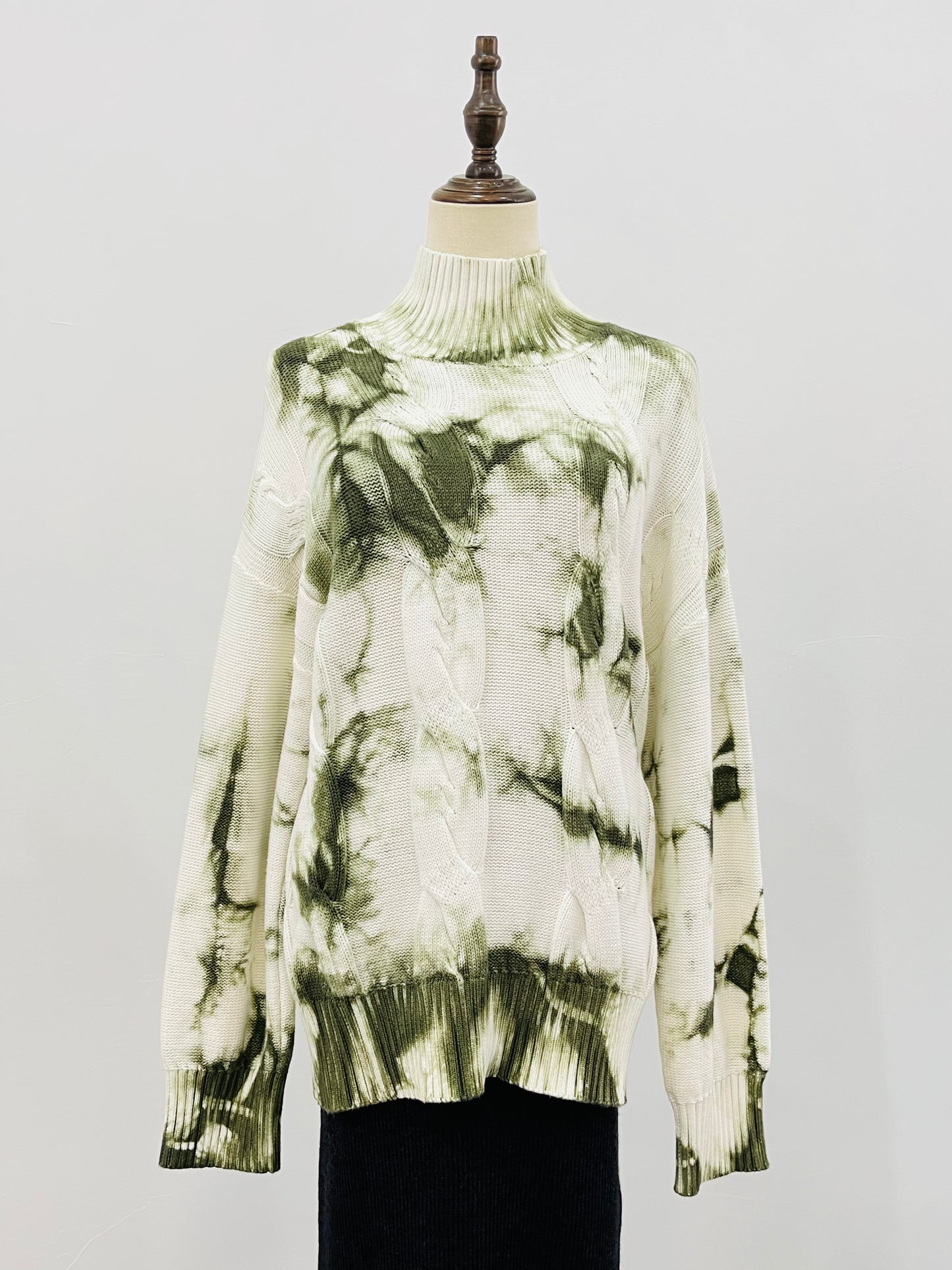 Tie Dye Turtleneck Sweater